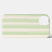 Bleek groen en beige vijf strepenpatroon Case-Mate iPhone case (Achterkant (horizontaal))