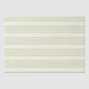 Bleek groen en beige vijf strepenpatroon tissuepapier
