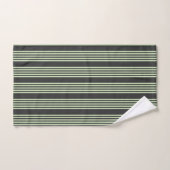 Bleek groen en houtskool vijf strepen patroon bad handdoek (Handdoek)