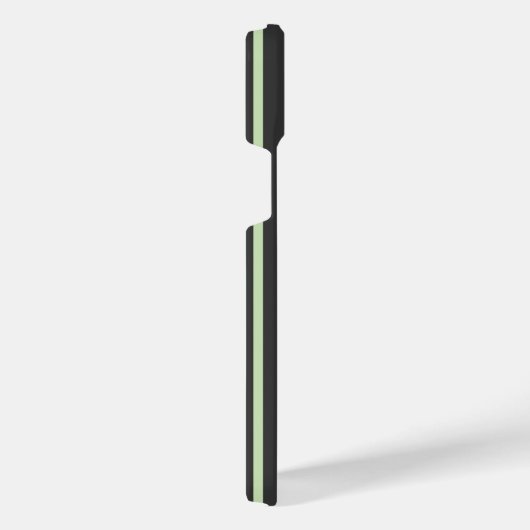 Bleek groen en houtskool vijf strepen patroon iPhone hoesje (Rechterkant)