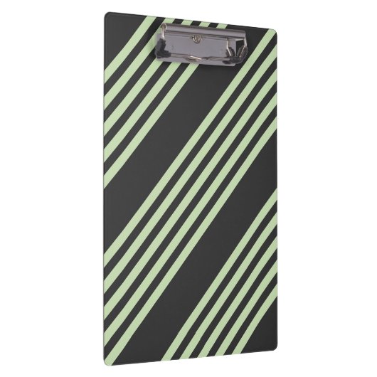 Bleek groen en houtskool vijf strepen patroon klembord (Rechts)