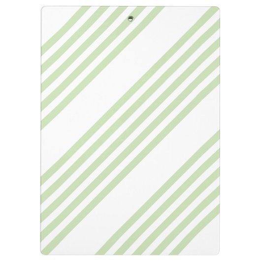 Bleek groen en wit vijf strepen patroon klembord (Achterkant)