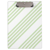 Bleek groen en wit vijf strepen patroon klembord (Voorkant)