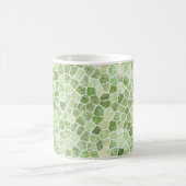 Bleek groen gebundeld patchwork Terrazo Pattern Koffiemok (Center)