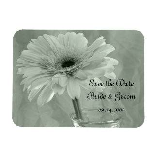 Bleek groen getinte Daisy Wedding Save the Date Magneet