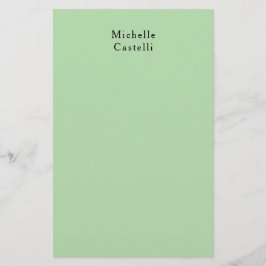 Bleek Groen Professioneel Uniek Classic Jouw naam Briefpapier
