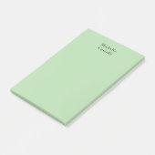 Bleek Groen Professioneel Uniek Classic Jouw naam Post-it® Notes (Schuin)