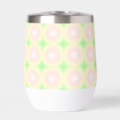 Bleek Groen Roos Wit 3D Optisch Gradiënt Patroon (Voorkant)