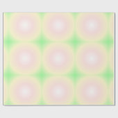 Bleek Groen Roos Wit 3D Optisch Verlooppatroon Cadeaupapier (Vlak)