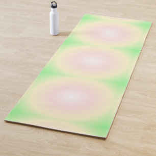 Bleek Groen Roos Wit 3D Optisch Verlooppatroon Yogamat