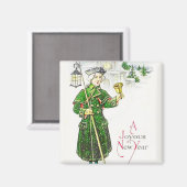 Bleek in kerstmis  Magnet Magneet (Voorkant / Achterkant)