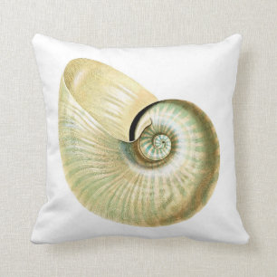 Bleek Iridescent Nautilus Seashell Sierkussen