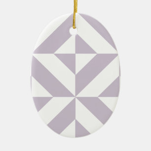 Bleek Koele Druif Geometrisch Deco Kubuspatroon Keramisch Ornament