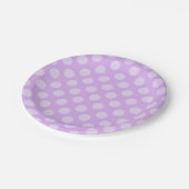 Bleek lavender Polka Dot Papieren Bordje (Gekanteld)