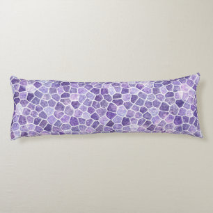 Bleek lila en paarse kasseien patchwork terrazzo P Lichaamskussen