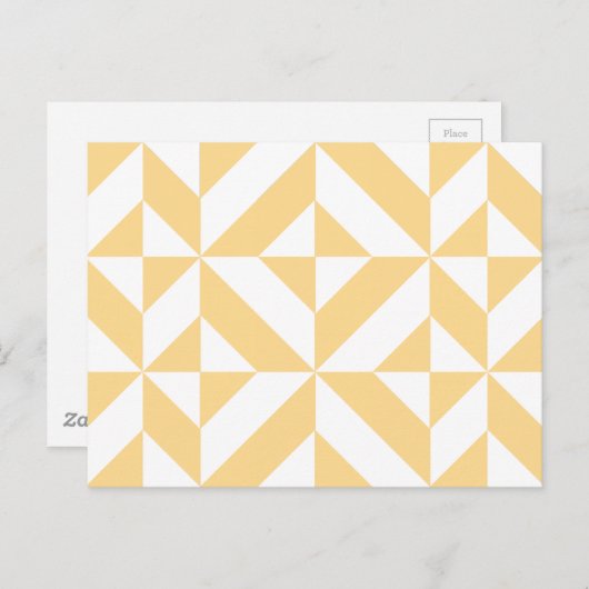 Bleek meloensisch decoderpatroon briefkaart (Voorkant / Achterkant)