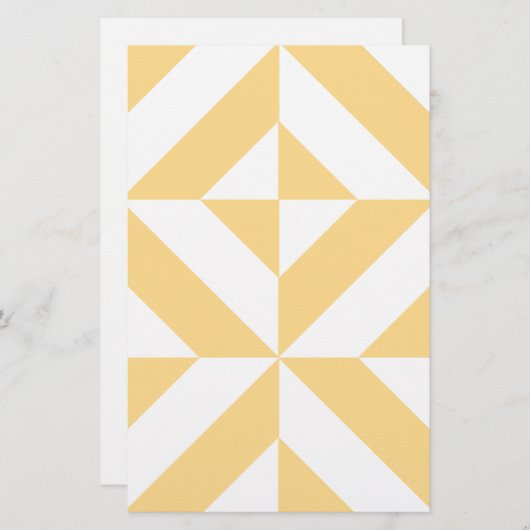 Bleek meloensisch decoderpatroon briefpapier (Voorkant / Achterkant)