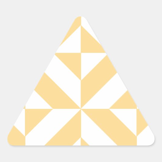 Bleek meloensisch decoderpatroon driehoek sticker (Voorkant)