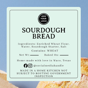 Bleek Mint Sourdough Ingredienten Cottage Sticker