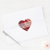 Bleek Moon Roos Persoonlijke bruiloft Hart Sticker (Envelop)