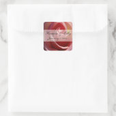 Bleek Moon Roos Persoonlijke bruiloft Vierkante Sticker (Tas)