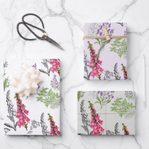 Bleek Paars en roze deeg gierlijn art Inpakpapier Vel