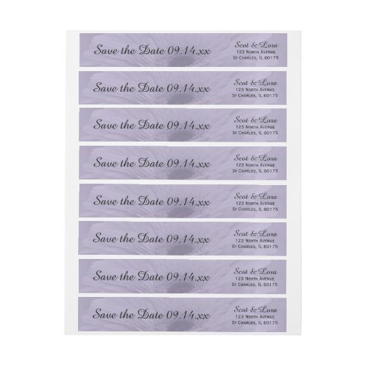 Bleek Paars gekleurd Daisy Wedding Save the Date (Vel)