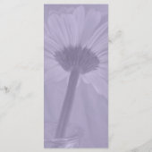 Bleek Paars getinte Daisy Wedding Menu (Achterkant)