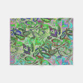 Bleek Paars Paisley Fleece Deken (Voorkant (Horizontaal))