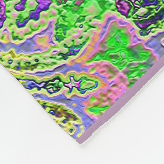 Bleek Paars Paisley Fleece Deken (Hoek)