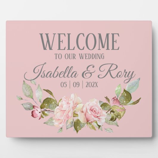 Bleek Paars roze rozen weddenschap Fotoplaat (Voorkant)