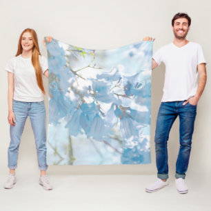 Bleek Pastel Blue Jacaranda Tree Flowers Blossom Fleece Deken