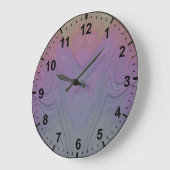 Bleek Pastel Fractal Pattern~ Grote Klok (Hoek)