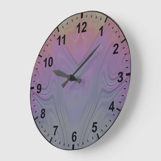 Bleek Pastel Fractal Pattern~ Grote Klok (Hoek)