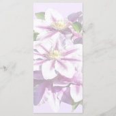 Bleek Pink Clematis Wedding Menu (Achterkant)