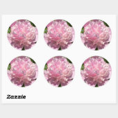 Bleek Pink Peony Ronde Sticker (Vel)