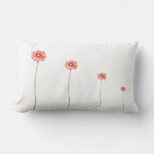 Bleek rood Chrysanthemum Gerbera Flower Cushion Kussen