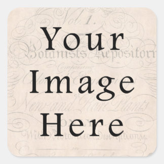Bleek Roos Roze Script Tekst Perkamentpapier Vierkante Sticker