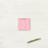 Bleek roze curven aangepast grafisch logo post-it® notes (Op bureau)