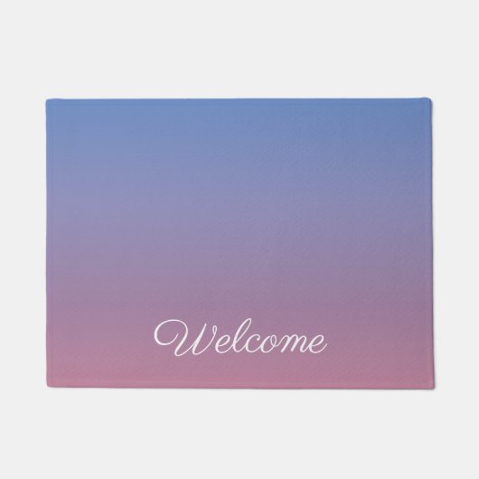 Bleek roze en blauwe gradiëntombre deurmat (Voorkant)