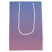 Bleek roze en blauwe gradiëntombre medium cadeauzakje (Achterkant)