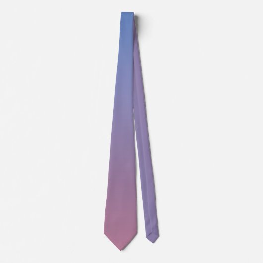 Bleek roze en blauwe gradiëntombre stropdas (Voorkant)