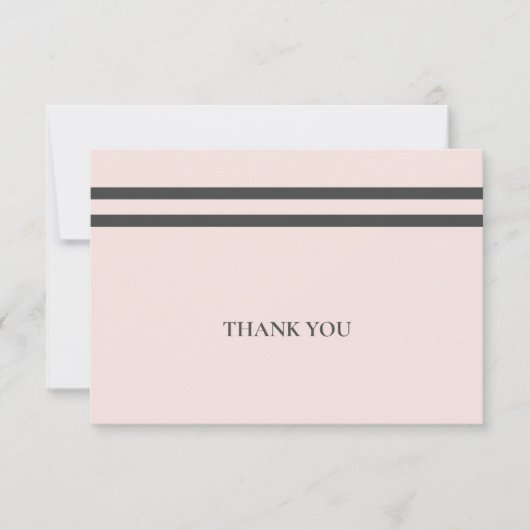 Bleek roze en grijs Funeral Bereavement Modern Fon Bedankkaart (Voorkant)