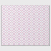 Bleek roze en wit diamantpatroon cadeaupapier (Vlak)