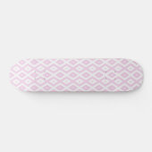 Bleek roze en wit diamantpatroon skateboard (Horizontaal)