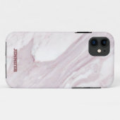 Bleek roze en witte marmer Case-Mate iPhone case (Achterkant (horizontaal))