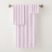 Bleek roze en witte snoepjes strepen bad handdoek (Insitu)
