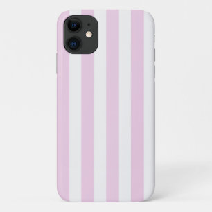 Bleek roze en witte snoepjes strepen iPhone 11 hoesje