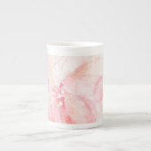 Bleek Roze Floral Bone China Mok (Voorkant)
