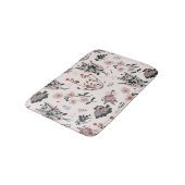 Bleek roze franse flora badmat (Gekanteld)
